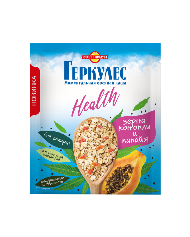 HERCULES Health Instant Oatmeal with Papaya and Hemp seeds
